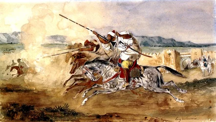 Fantasia or Powder Game, in Front of the Entrance Gate of the City of Meknes